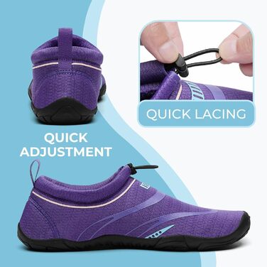 Шкарпетки-сланці для плавання Mishansha, дихаючі сітчасті аквашузи літні, швидко сохнуть, розмір 36-46, фіолетовий