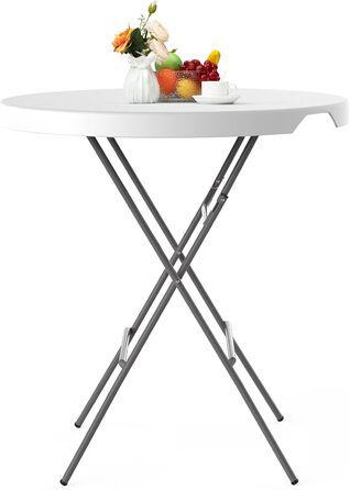 Складний квадратний стіл HollyHOME 87см: для кемпінгу, саду, балкону, кухні, BBQ, вечірок. Сірий