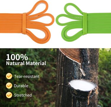 Набір еластичних стрічок для фітнесу - Resistance Bands для силових тренувань, реабілітації та домашніх занять (зелені, сині, помаранчеві, червоні, фіолетові)