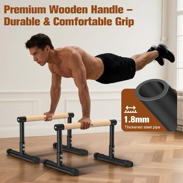 Стойка для віджимань та підтягувань RELIFE Calisthenics Black-3. Регульована висота, для занять вдома та в залі.