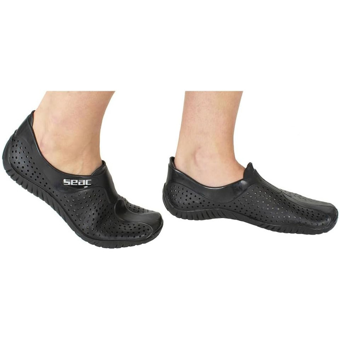 Seac SoftGummischuhe: унісекс, для плавання, пляжу, басейну та відпочинку (45/46 EU, чорний)