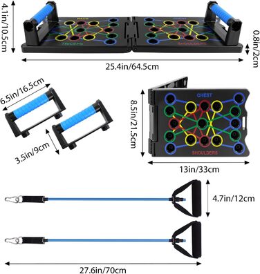 Дошка для віджимань Push-Up Board 24 в 1: багатофункціональний тренажер для дому, фітнес-обладнання для силових тренувань, фітнес-стійка для всього тіла