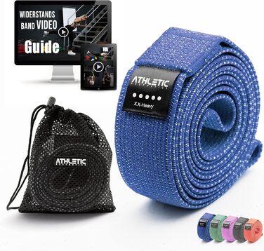 Преміум еластичні стрічки для фітнесу Athletic Aesthetics (5 шт., 35-60 кг) + сумка та відеокурс
