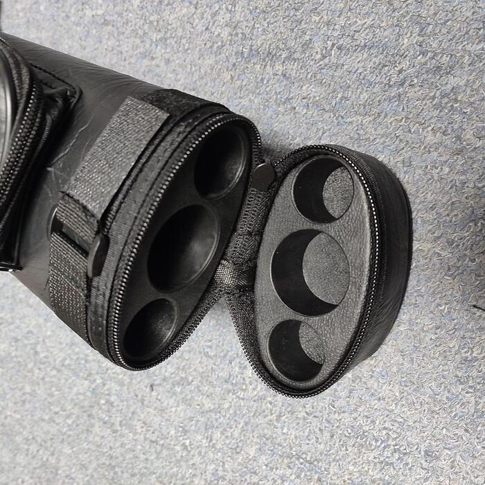 Чохол для кия Billard з 4 відділеннями: легкий, захисний, з PU-шкіри, овальний