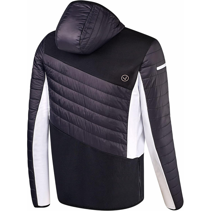 Чоловіча лижна куртка Black Crevice для гірськолижного туризму. Тепла зимова куртка з нейлону, PES та спандексу. Вітро- та водонепроникна, з великою свободою рухів. Чорно-біла.