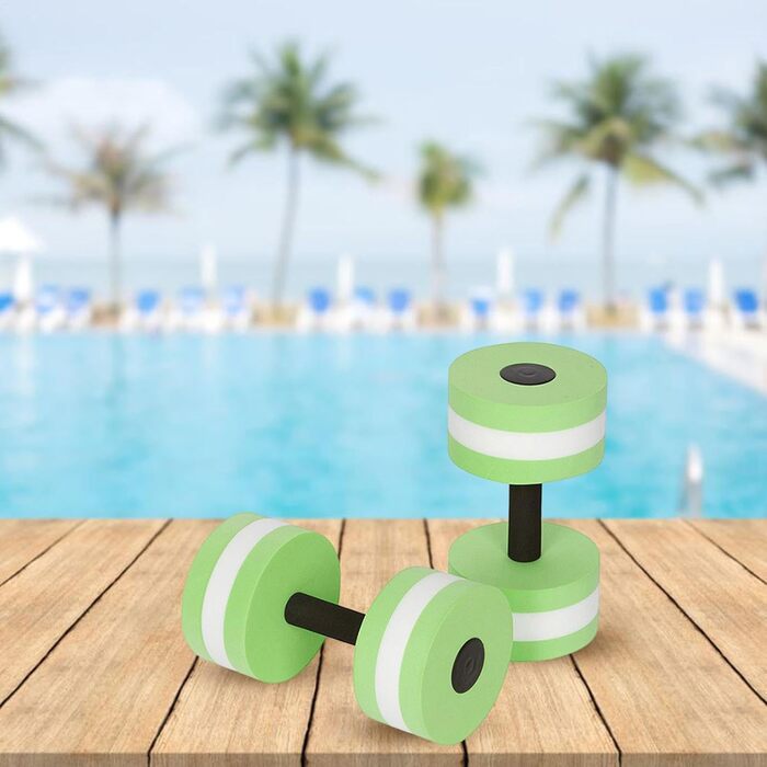 Водні гантелі Aqua Hanteln для аквафітнесу, 2 шт., зелені - для гідроаеробіки, аква-йогінгу, тренувань у басейні для жінок та чоловіків