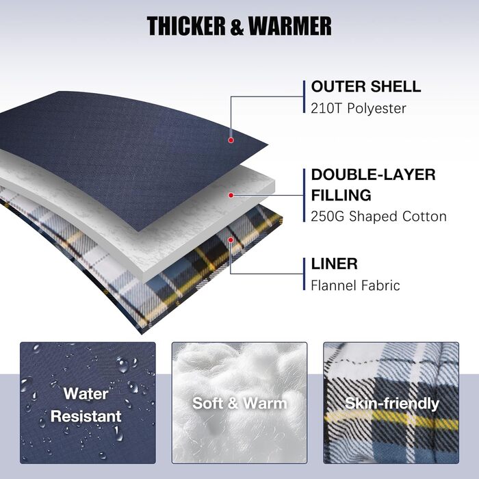 Спальний мішок Redcamp Baumwoll-Flanell для кемпінгу, 3 сезони, теплий та комфортний, вага 2/3/1.8 кг, колір Marineblau (синій)