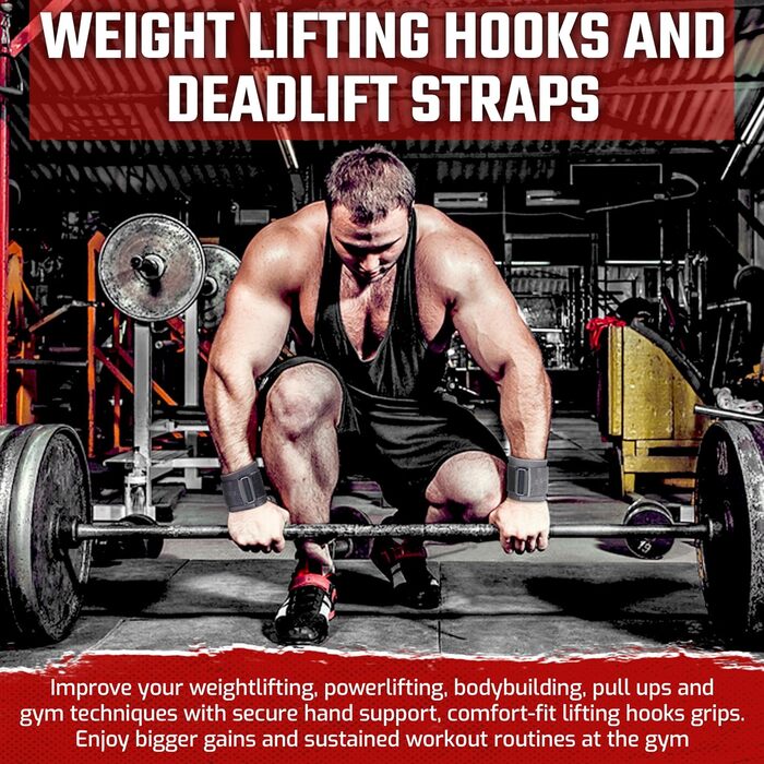 Набори гаків для тяги та ремені для важкої атлетики Jayefo - гаки для підтягувань, ремені для чоловіків, чорний, стандартний розмір