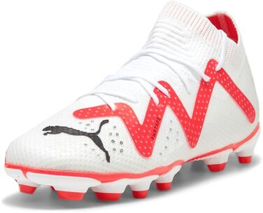 Дитячі футбольні бутси PUMA Future Pro FG/AG для підлітків (2 Little Kid, білий, чорний, Fire Orchid)