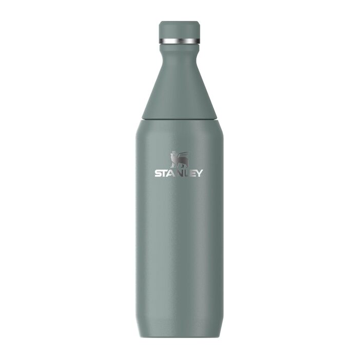 Термос Stanley 1913 All Day Slim 0.6л Shale - пляшка для води з нержавіючої сталі, тримає холод до 6 годин, лід до 11 годин, без BPA, герметична, придатна для миття в посудомийній машині