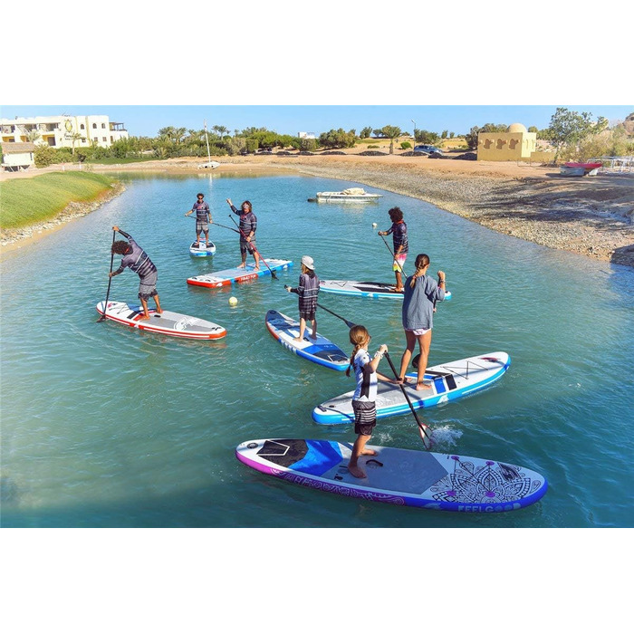 Дитяча SUP-дошка F2 Ocean 9'2'' з алюмінієвим веслом 280x67 см, надувна, комплект для дітей