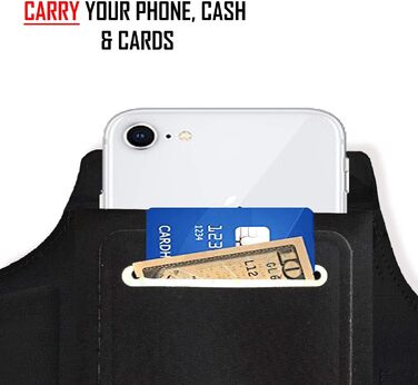 Спортивний браслет RevereSport для телефону з чохлом (Otterbox, Lifeproof). Сумісний з iPhone 15/14/13/12/11/SE/Mini та Samsung S23/S22/S21/S20. Підходить для телефонів середнього розміру (6.5')