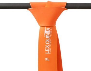 Lex Quinta Power Band — фітнес-стрічка для підтягувань, 6 рівнів опору XXS–XL, підтримка до 104 кг, еспандер для тренувань