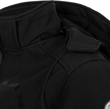 Чоловіча softshell куртка AS301 водонепроникна та дихаюча з флісовою підкладкою для активного відпочинку, чорно-помаранчева, розмір S