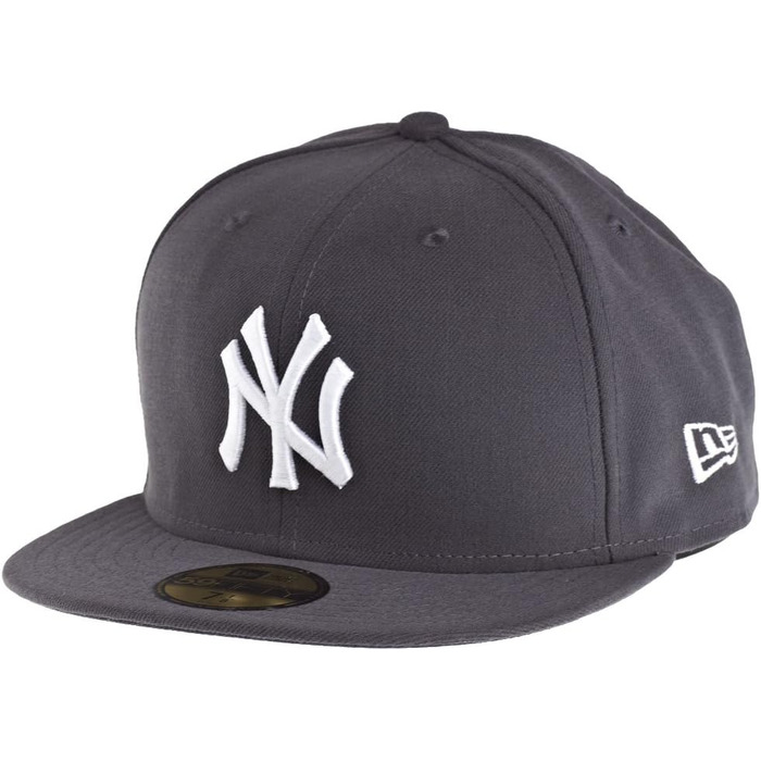 Кепка New Era New York Yankees 59fifty MLB Basic чорний/білий (58.7, Graphite/Weiss)