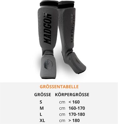 Набір захисних щитколоток MADGON для MMA, кікбоксингу та бойових мистецтв (1 пара) з мішком для відбивання