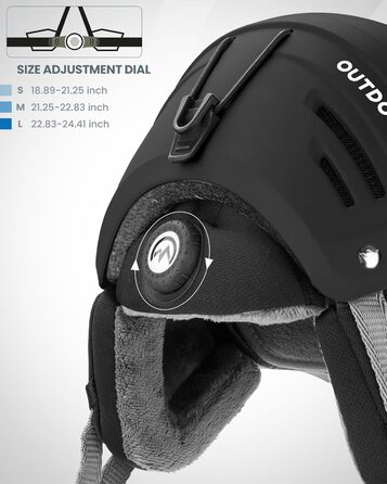 Шолом OutdoorMaster Kelvin II унісекс для гірськолижного спорту та сноуборду, чорний мат, вентиляція, 54-58 см