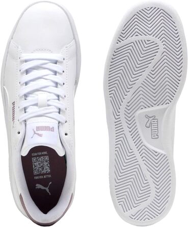 Кросівки Puma Smash 3.0 LS унісекс (38.5 EU, Puma White Silver Mist Plum Jam)