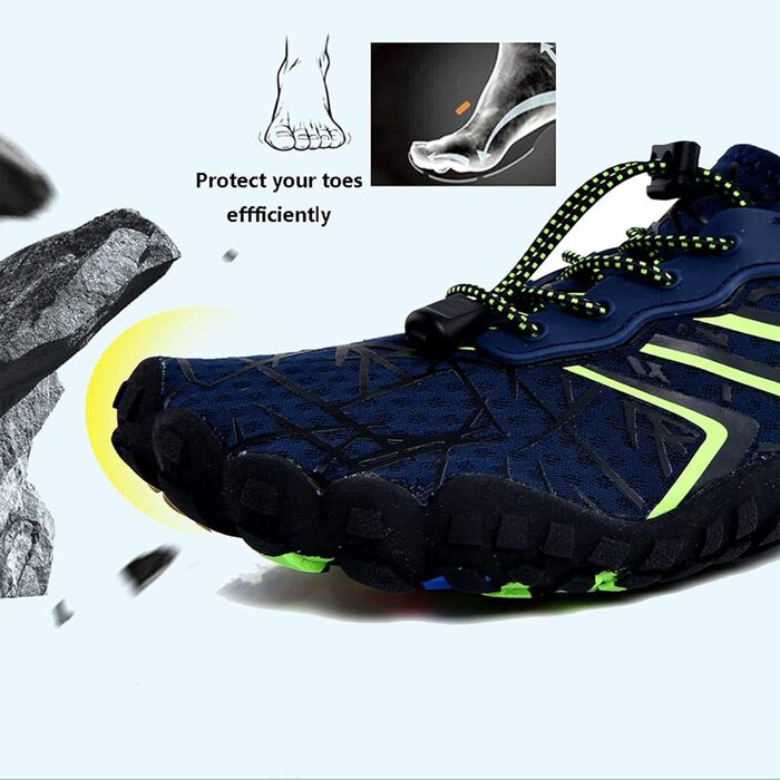 Шкарпетки для плавання Ziitop: чоловічі та жіночі, для пляжу, швидке сушіння, з дренажними отворами, для каякінгу, фітнесу, трейлраннінгу, хайкінгу, розмір 35-46