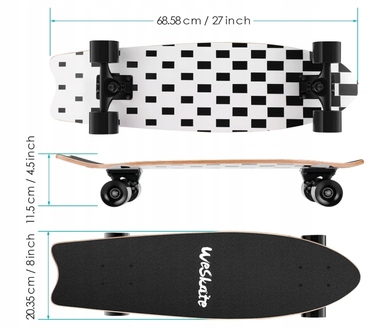 Круїзер-скейтборд Hikole 27 × 8 | Підшипники ABEC-11, універсальна модель