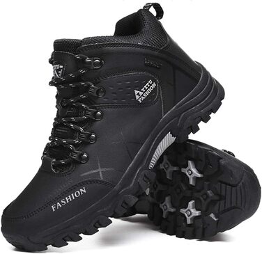 Чоловічі трекінгові черевики для туризму та бігу, чорні, водонепроникні, High Top (39 EU)