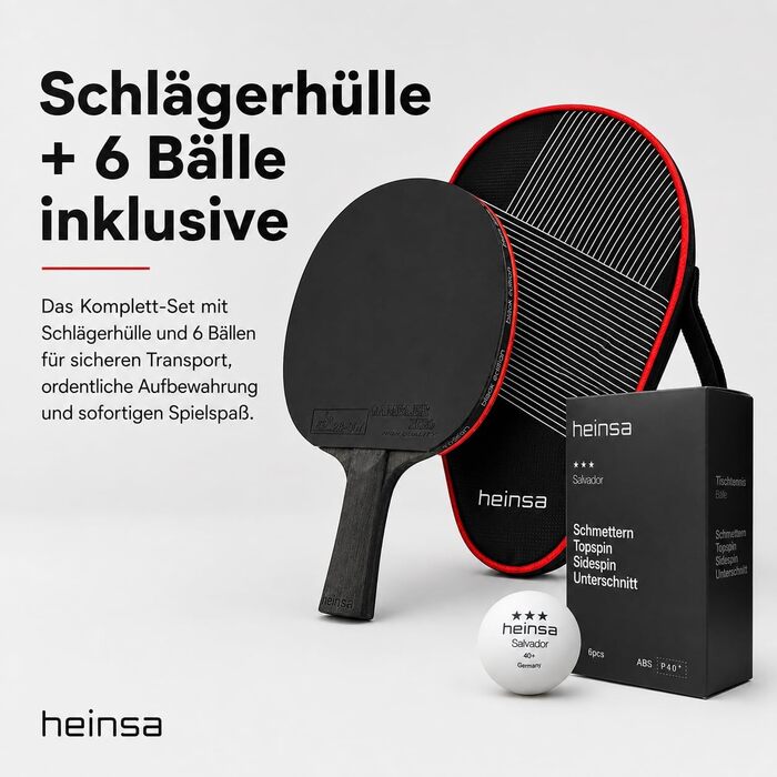 Ракетка для настільного тенісу Carbon Profi ITTF, чорна, з горіха, преміум-упаковка + 6 м'ячів (3 зірки)