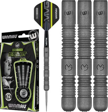Дротики WINMAU Michael Van Gerwen MvG Exact, вольфрамові, 24 г, з оперенням і стержнями
