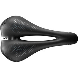 Жіноче велосипедне сідло Selle Italia XO Lady Gel Flow S2, анатомічне, для трекінгу та міста, чорне, FeC-легування