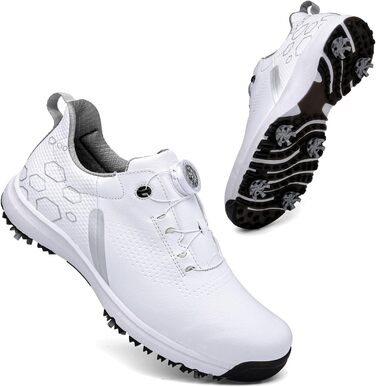 Жіночі гольф-туфлі з шипами, водонепроникні та легкі. Білий колір (41 EU)