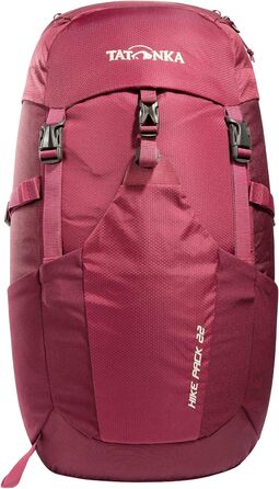 Рюкзак для походів Tatonka Hike Pack 22 л з вентиляцією спини та дощовиком, легкий та зручний туристичний рюкзак, бордовий