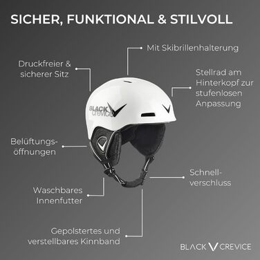 Дитячий лижний шолом Black Crevice Stubai 1, біло-чорний