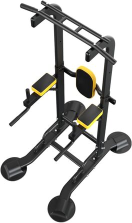 Станція для підтягувань та віджимань, турнік-стенд, тренажер для дому, чорний, 660 lbs