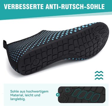 Чоловічі та жіночі шльопанці для плавання та відпочинку на пляжі, антиковзаючі, швидковисихаючі, розмір 34-47 (EU 43), блакитні W995