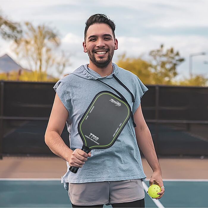 Ракетка для піклболу з вуглецевого волокна T700 Carbon, 16 мм, структурована поверхня - для професіоналів та досвідчених гравців