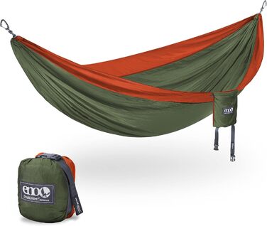 Гамак для кемпінгу ENO DoubleNest, Olive/Orange (для 1-2 осіб)