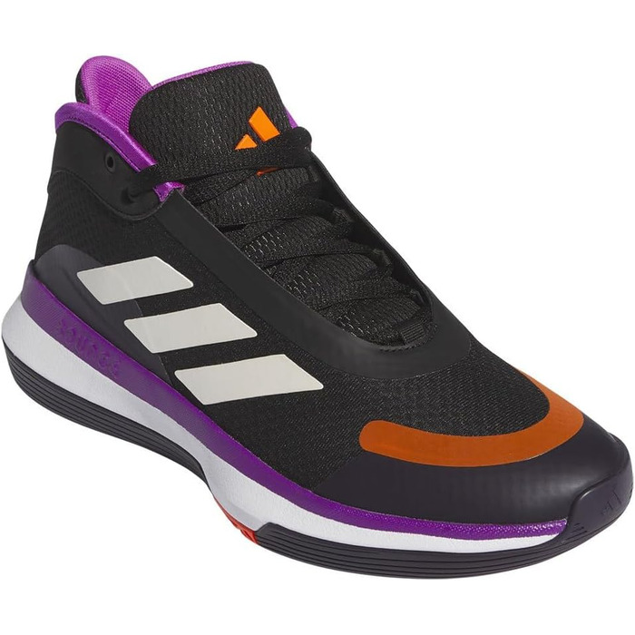 Кросівки Adidas Bounce Legends Low Unisex для баскетболу (44 2/3 EU, чорний/фіолетовий/чорний)