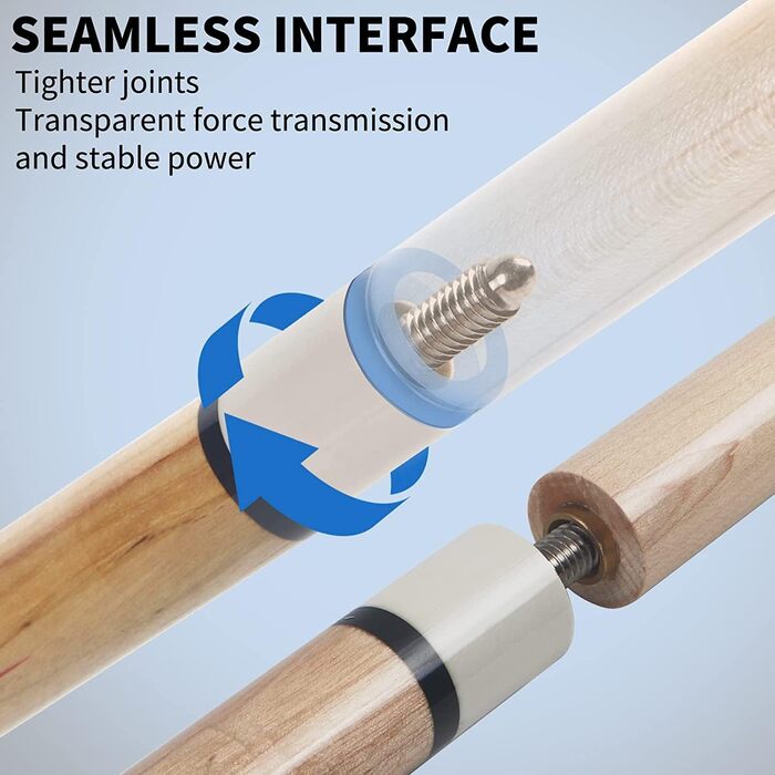 AKLOT Набір київ для більярду (2 шт.) з канадського клена, 58' - професійні кийки для більярду для дорослих