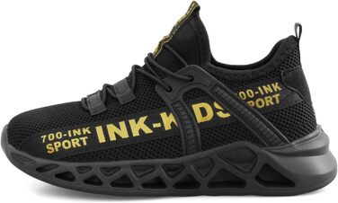 Дитячі кросівки для бігу та повсякденного носіння. Легкі, чорні, розмір 38 EU. Дихаючі, спортивні, для активних дітей.