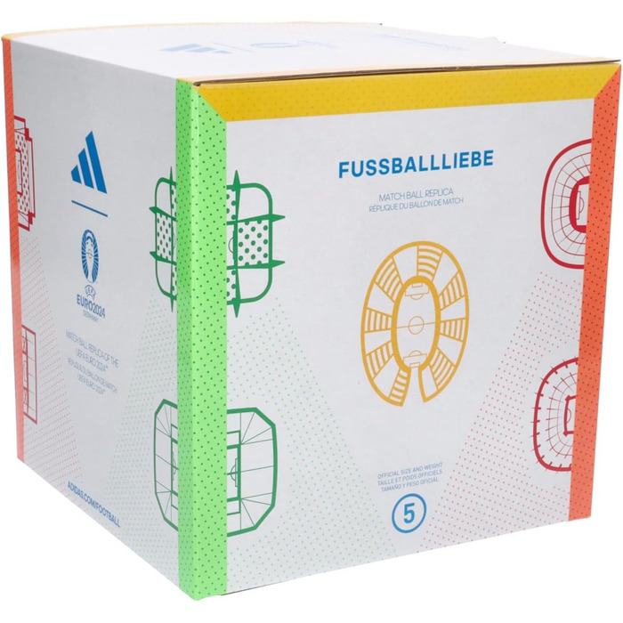 Футбольний м'яч adidas Fussballliebe League EM 2024 для тренувань