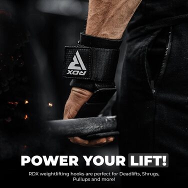 Навантажувальні гачки для важкої атлетики RDX, 8 мм, захист зап'ястя, професійні гачки для підйому штанги, фітнес, пауерліфтинг, чоловічі/жіночі, антиковзкі, армійного кольору