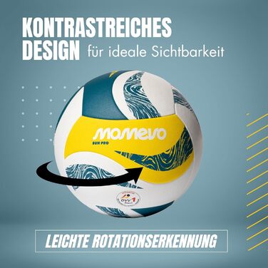 Волейбольний м'яч SunPro для пляжного волейболу, сертифікований DVV, розмір 5, м'яка мікрофібра, PU поверхня - для пляжного та вуличного спорту, подарунок (без насоса)