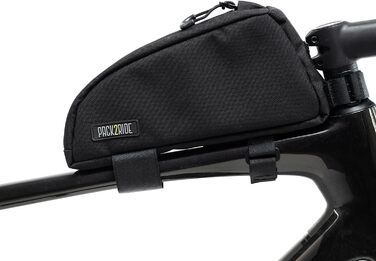 Велосумка PACK2RIDE Onedrop на раму, водостійка Cordura, 1.2 л, чорна – верхня трубка, для велоподорожей, байкпакінг