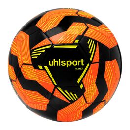 М'яч для футболу Uhlsport Player Fußball 5 чорний/флуоресцентний червоний/флуоресцентний жовтий