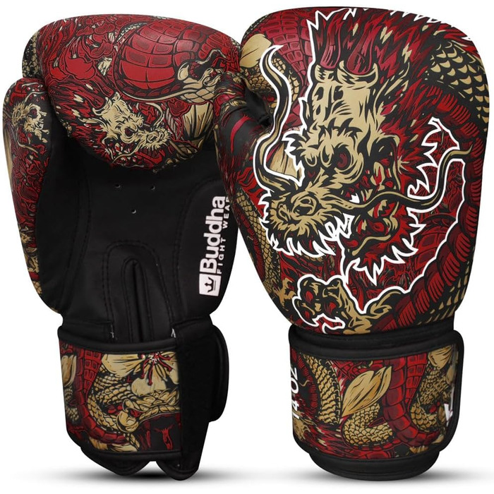 Боксерські рукавички Buddha Fight Wear Dragon - для тренувань та спарингу, Муай Тай, кікбоксинг, фітнес, чоловічі та жіночі, різні кольори, вага 300/350/360 г
