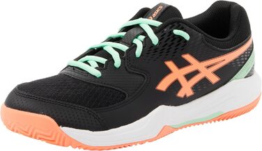 ASICS Gel-Dedicate 8 Gs - дитячі кросівки для падел-тенісу, чорний/кораловий (37 EU)