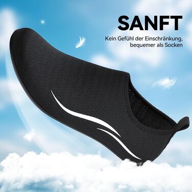 Взуття для плавання та відпочинку на пляжі: унісекс, чорний, 38 EU