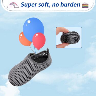 Дитячі шльопанці для плавання WateLves: антиковзні, для басейну та пляжу (28/29 EU, сірий)