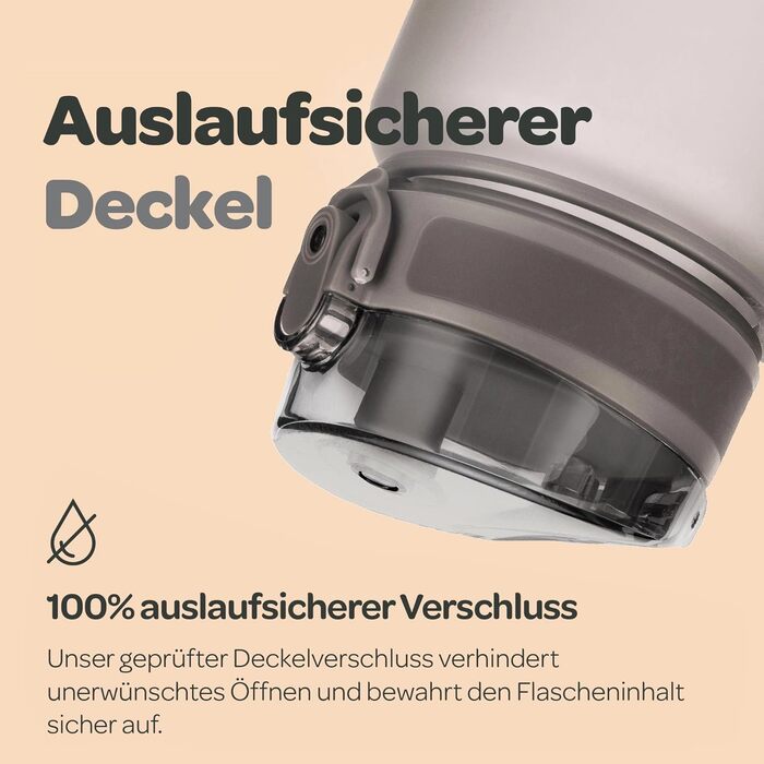 Пляшка для води Hydracy з фруктовим вставкою, 1 л, BPA-free, з часовою розміткою, герметична спортивна пляшка без конденсату для спорту та активного відпочинку