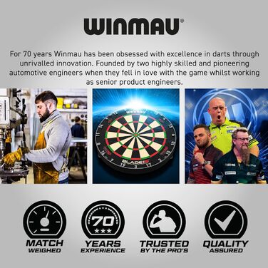 Дартс WINMAU Navigator 90% вольфрам, сталевий наконечник, комплект з оперенням та держателями