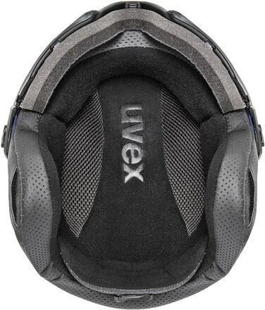 Гірськолижний шолом з візором uvex Instinct, унісекс, темно-синій, 56-58 см